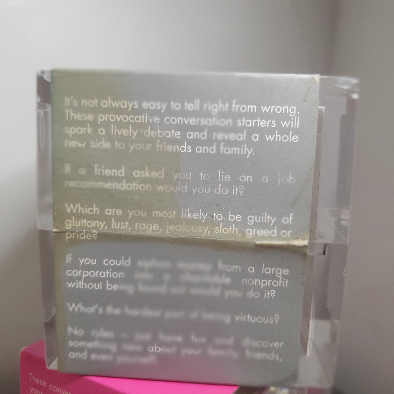 LOT of 2 TABLE TOPICS Questions – Girls Night Out (2004) & Right Or Wrong (2008)