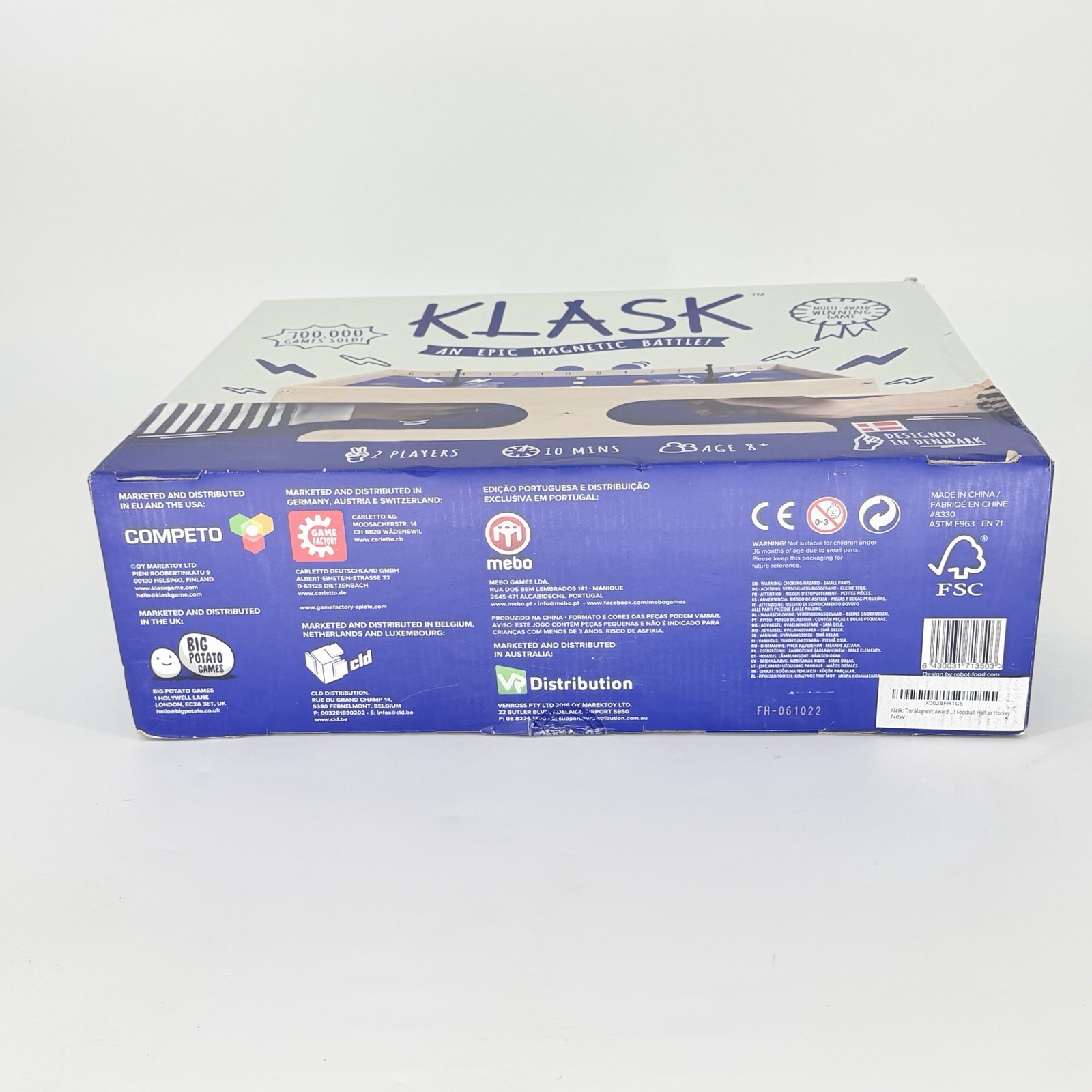 KLASK Magnetic Table Game Complete Board Game 2 Player Fast Action