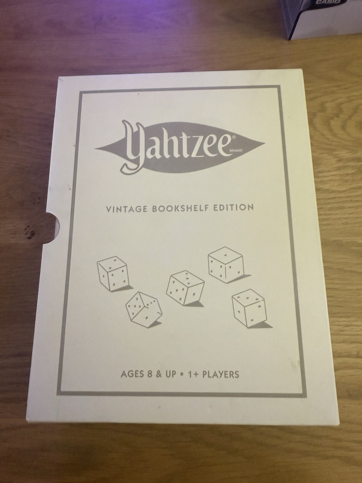 WS Game Company Yahtzee Vintage Bookshelf Edition Dice Game w/ Scorebook 8+