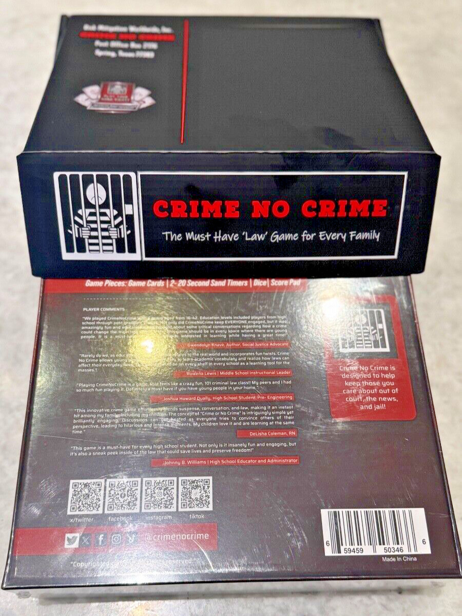 Crime No Crime Law Game of Life | Brand New!
