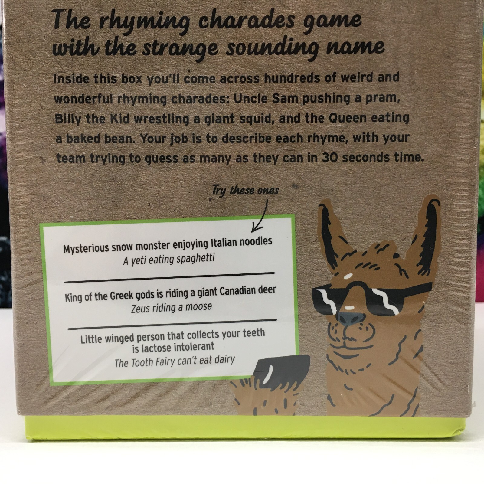 OBAMA LLAMA Celebrity Rhyming Charades Family Party Game Ages 14+ Fun Humor NEW!