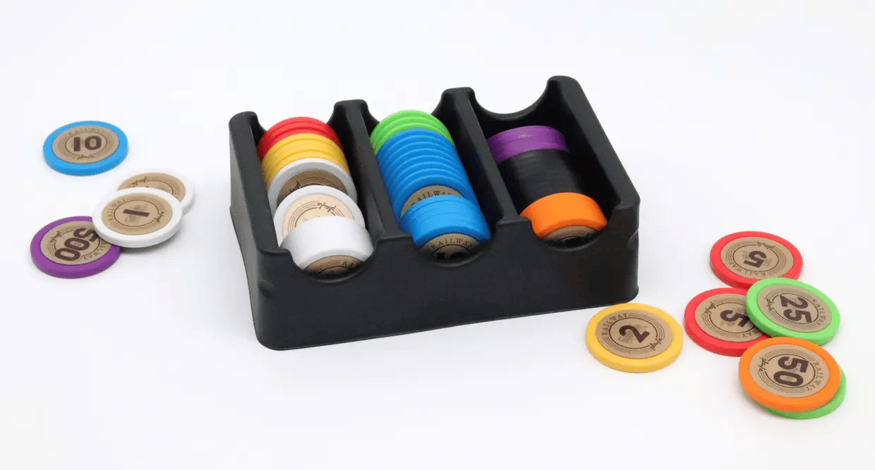 Playte Mini Chip 120 Premium Heavy 1.7g Board Game Tokens Set.