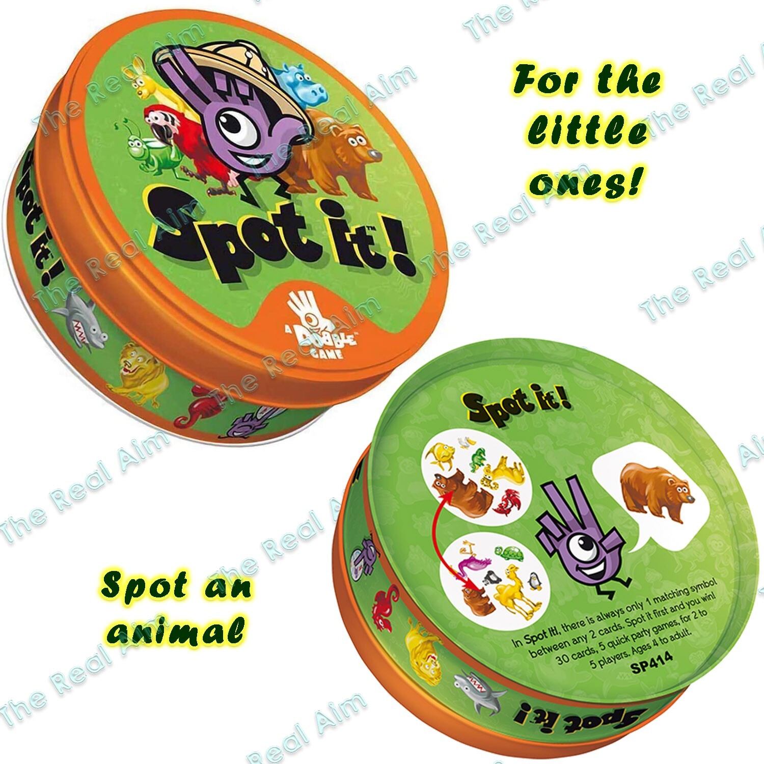 Spot It! Animal Matching Card Game for Kids 4 yo &up Memory Game, Party Games