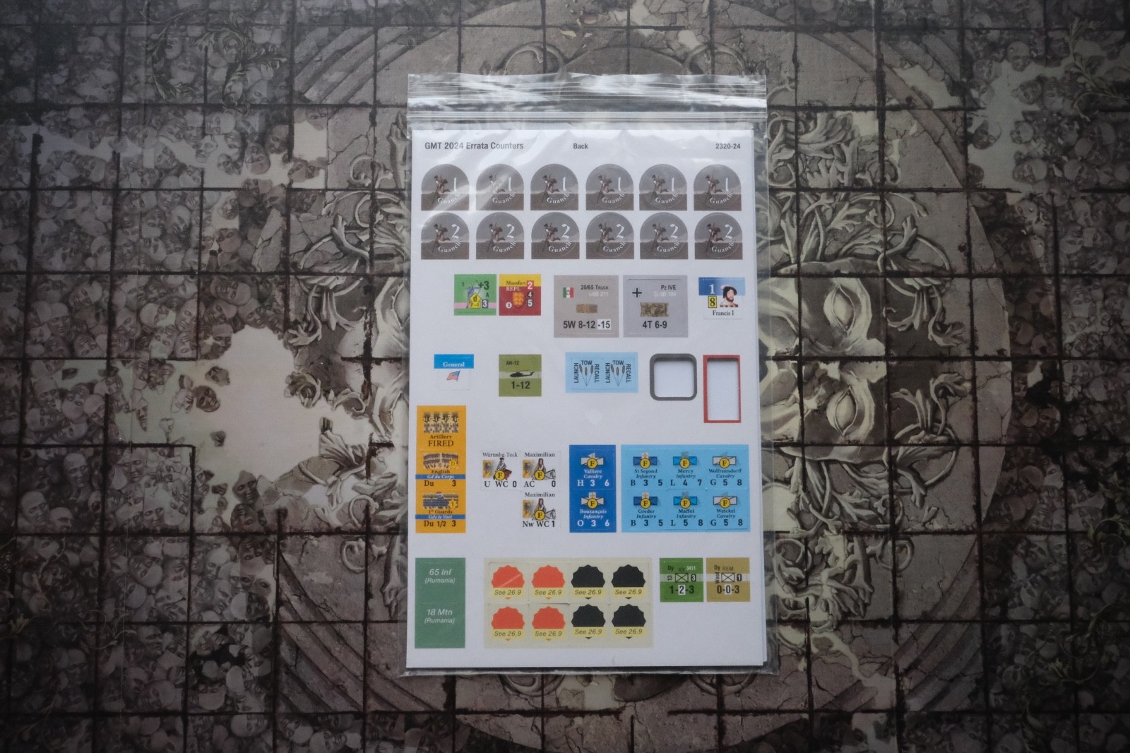 GMT Games 2024 Errata Replacement Counters (Downfall removed)