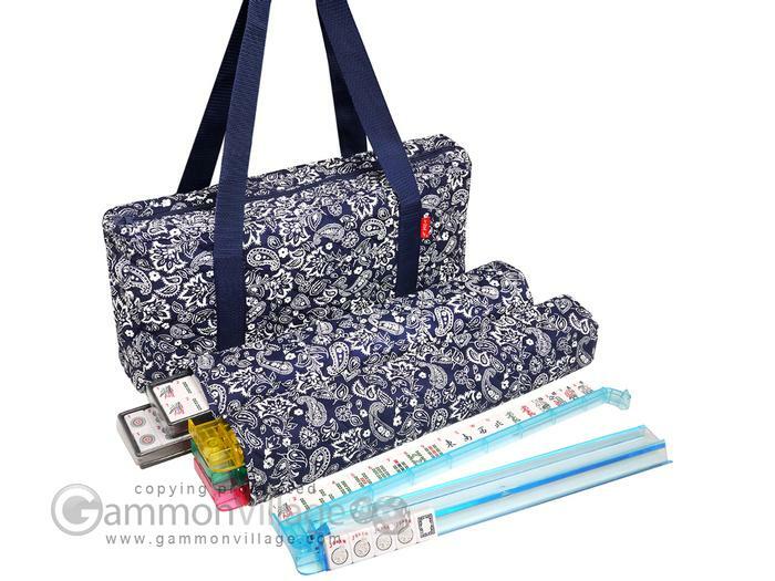 New Linda Li American Mah Jongg Set – Blue Paisley Soft-Sided Quilted Bag