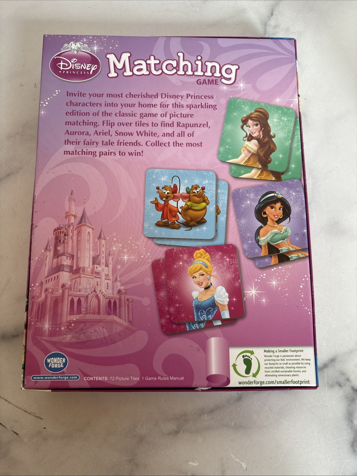 Disney Princess Matching Game Picture Tiles Memory Wonder Forge 100% Complete