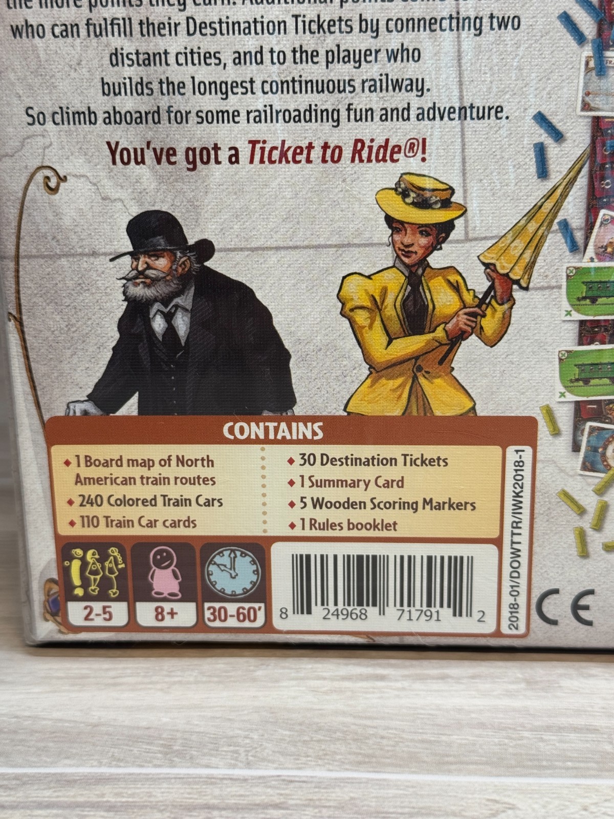 New Ticket to Ride Board Game, Sealed, but seal a bit torn, Strategy, Family