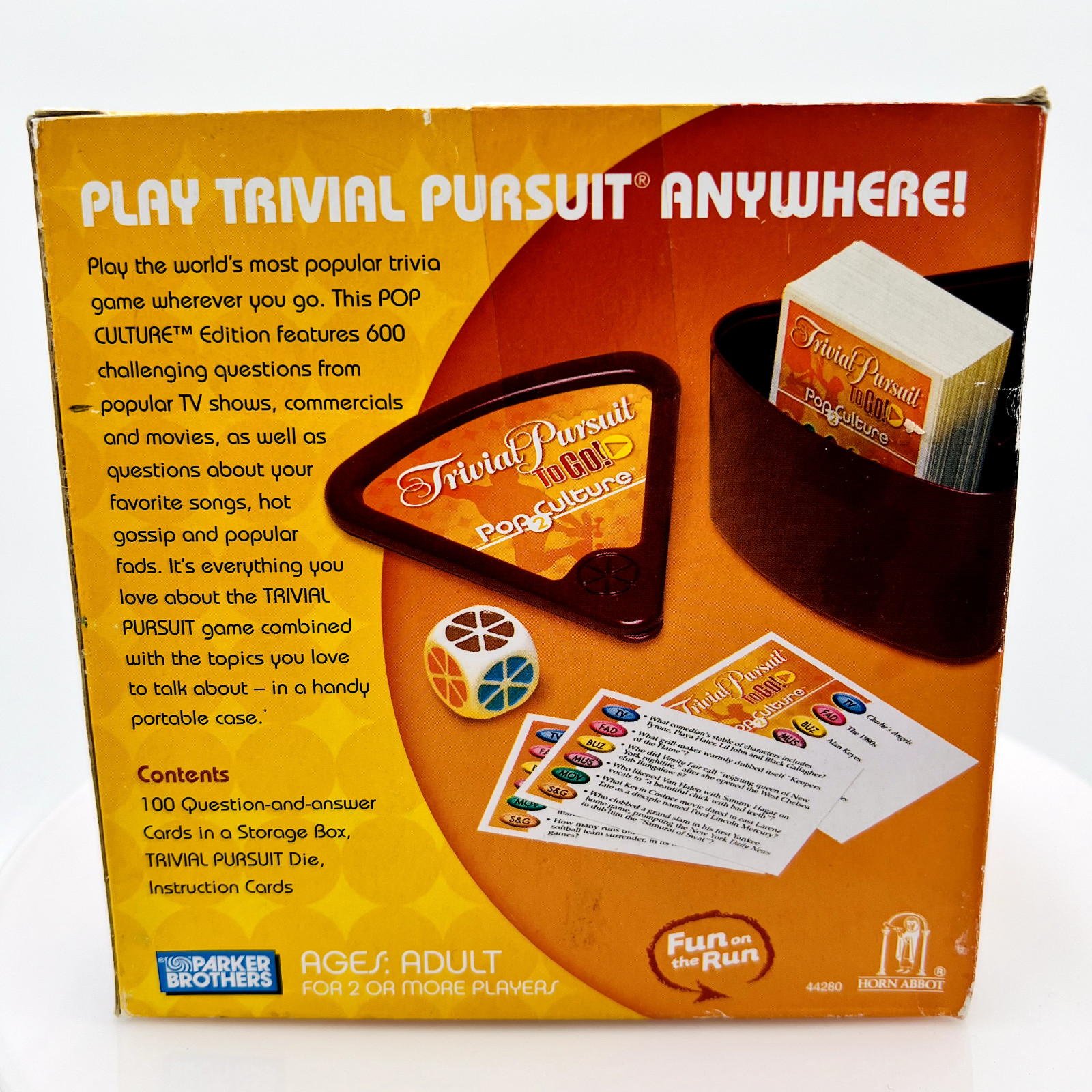 Trivial Pursuit To Go Pop Culture 2 New Sealed 2005 Parker Brothers Travel Game