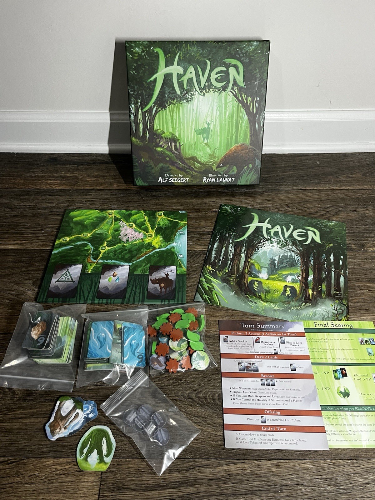 Haven Board Game Red Raven Games Fantasy Strategy (2020)-Complete