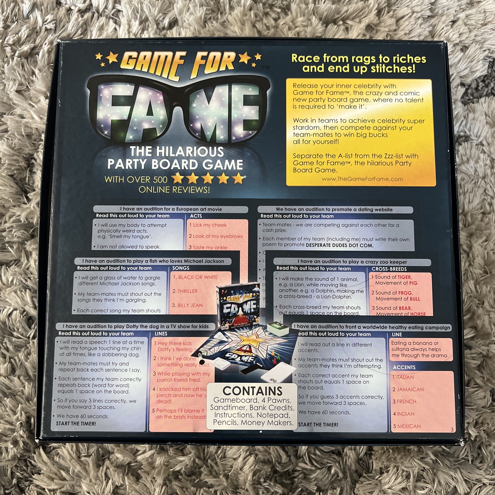 Game For Fame – The Hilarious Party Board Game – New
