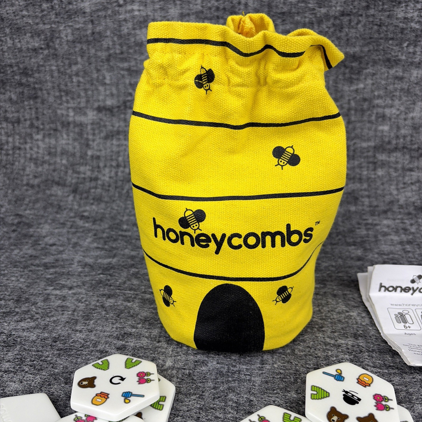 Honeycombs Tile Matching Game – Beehive Bag – 52 Pieces – Family Strategy Game