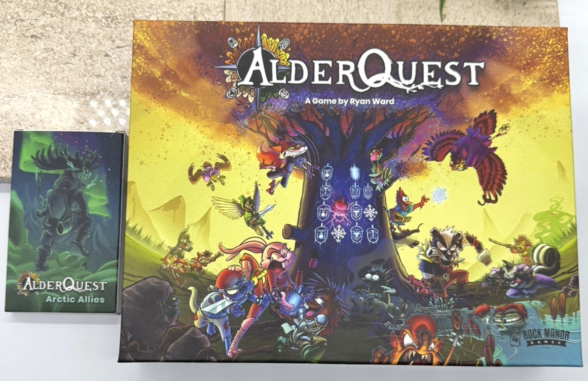 Alderquest Kickstarter board game with Arctic Allies expansion 100% Complete