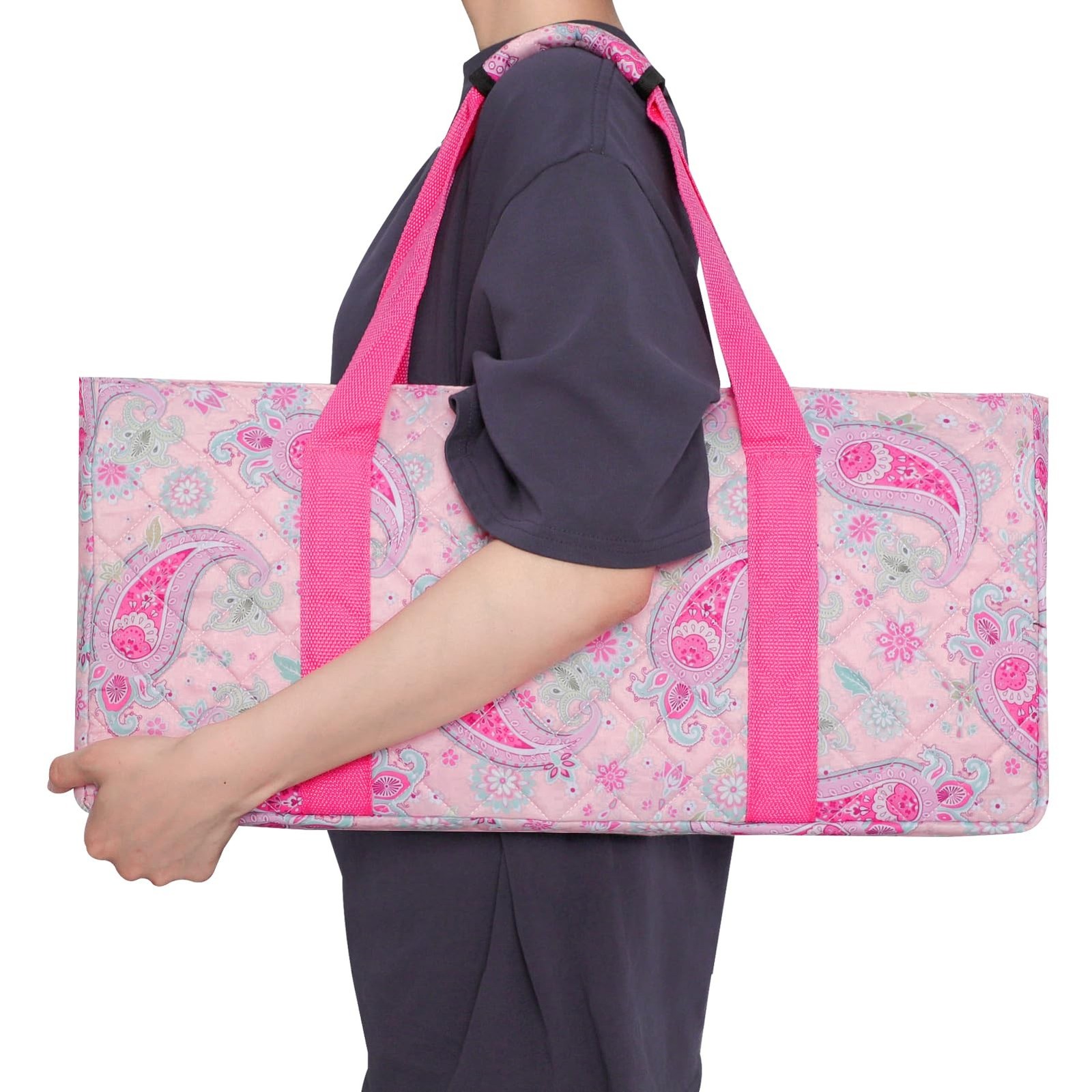 Pink Mahjong Bag(Empty Bag Only), American Mahjong Set Carrying Bag with Two …