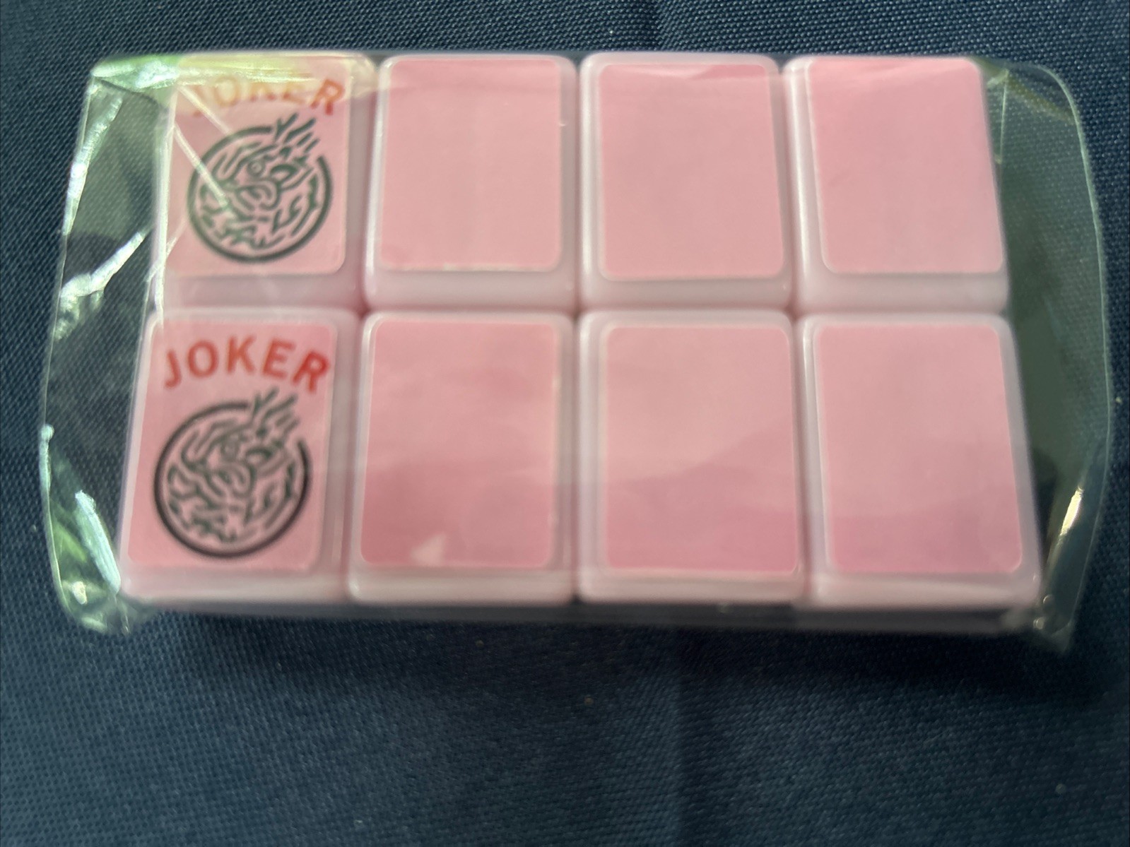Hobby Lobby Dark Pink Mahjong Stickered Tiles For Blanks And Jokers. Set Of 8