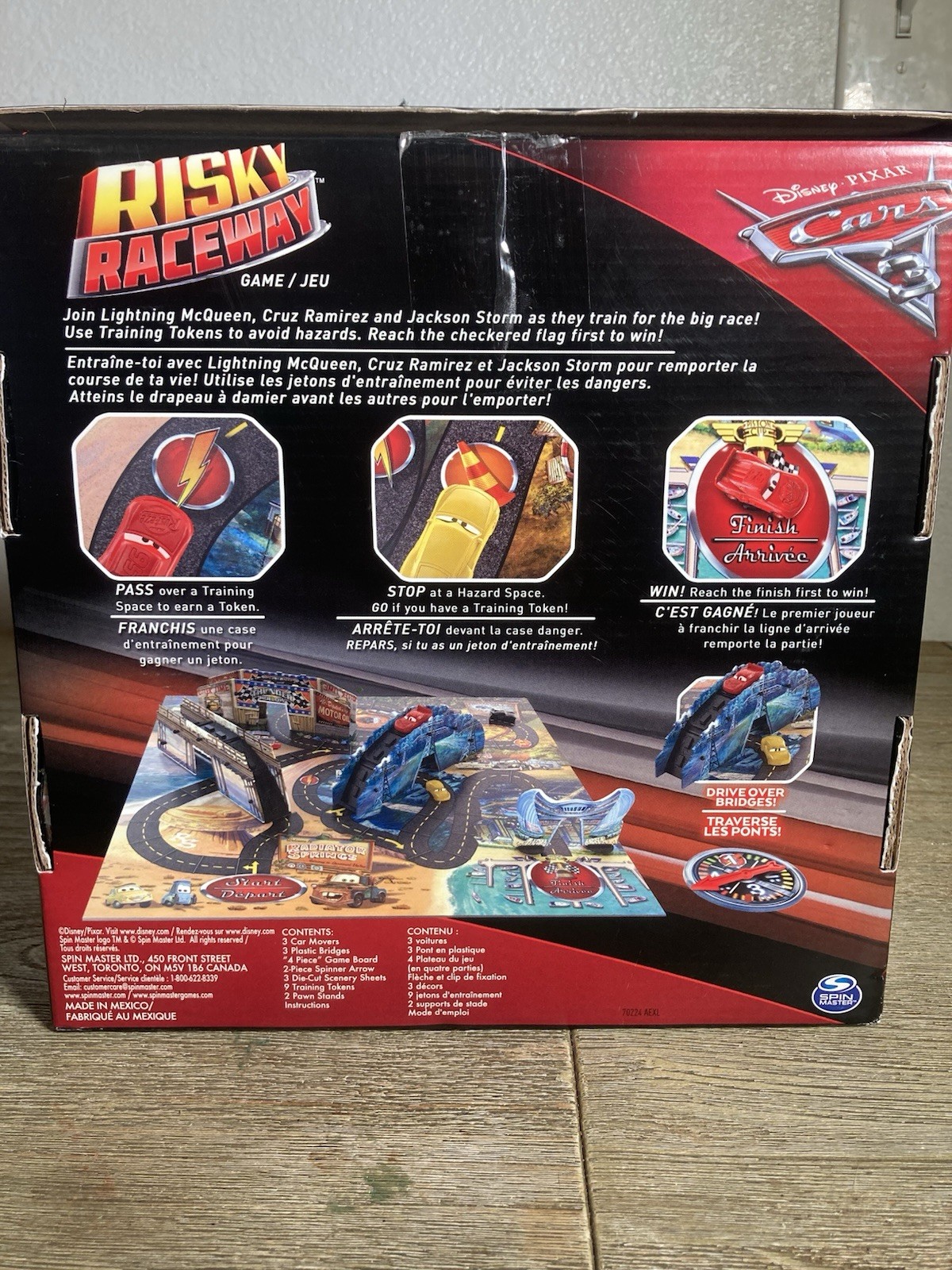 Disney Pixar Cars 3 Risky Raceway Board Game Spin Master New Open Box Never Used