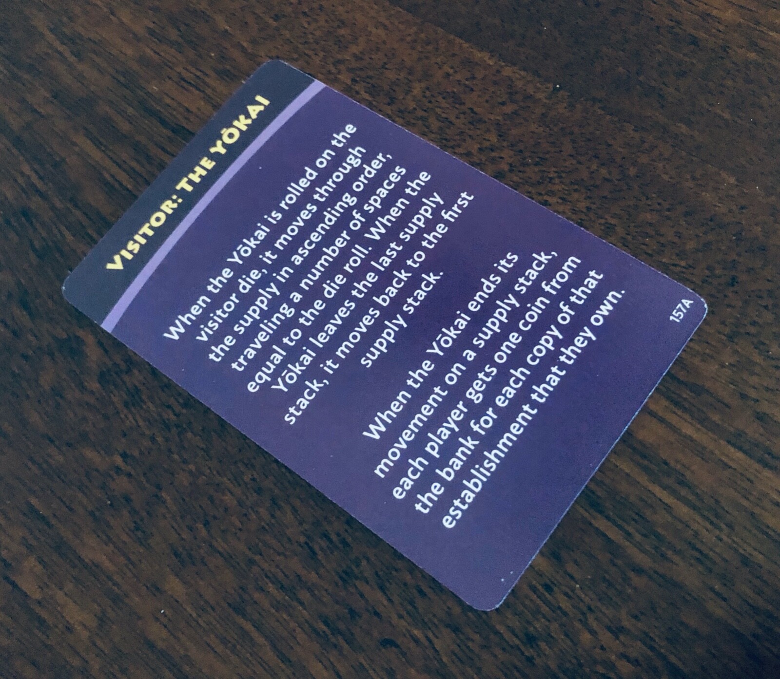 Machi Koro Legacy | Visitor: The Yokai Rule Card | Replacement/Extra Game Piece