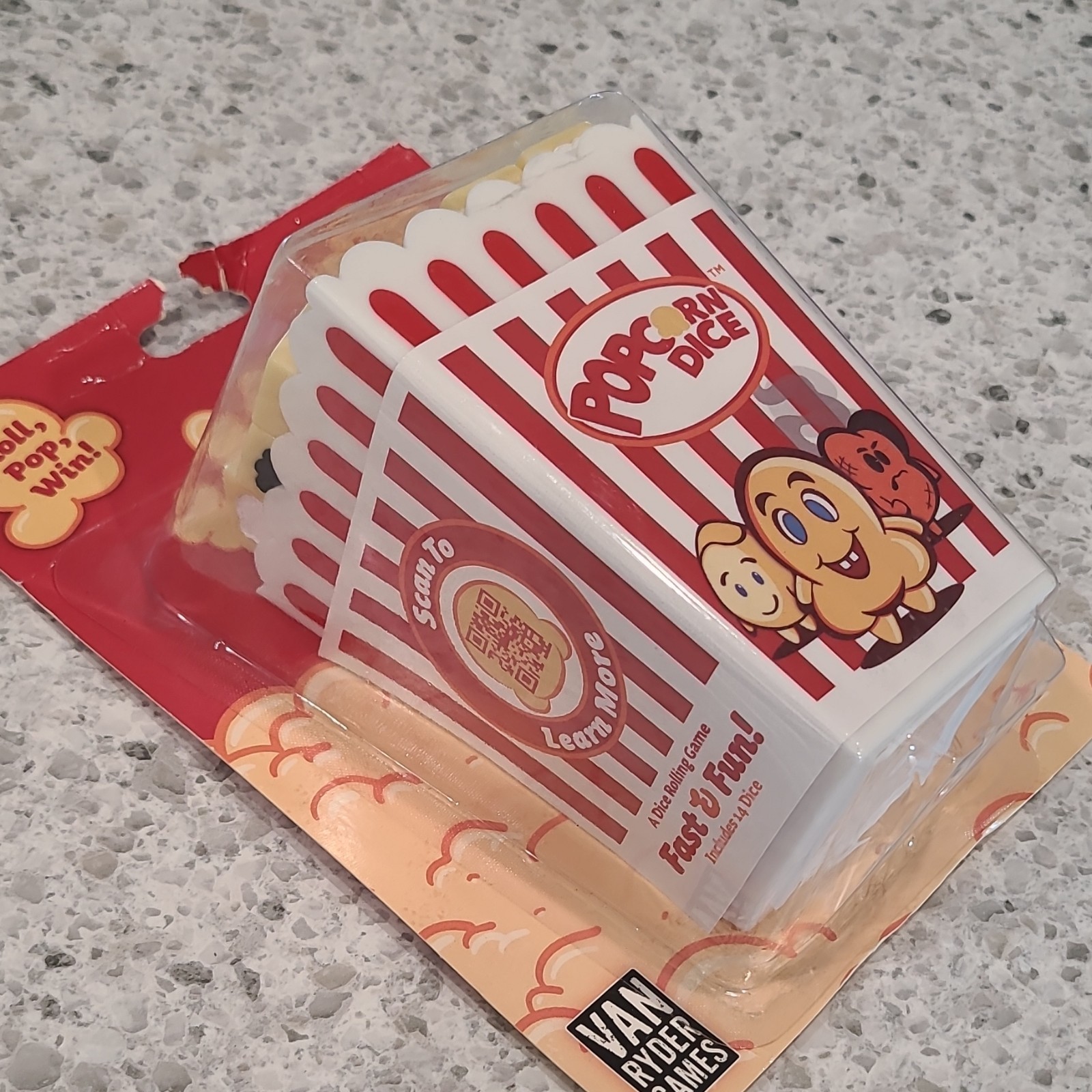 Van Ryder Games Popcorn Dice Fast & Fun Dice Rolling Game Food & Cooking Theme