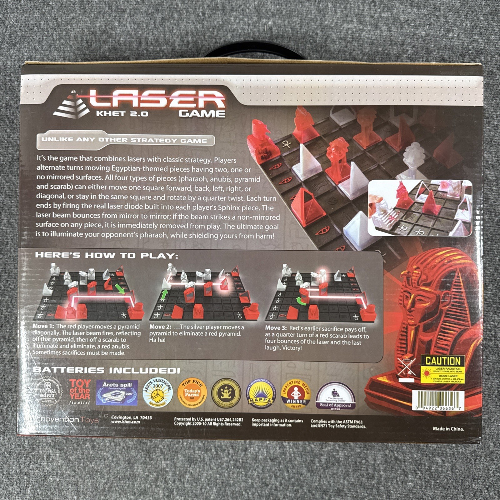Laser Khet 2.0 Board Game Strategy 2010 Innovention Toys Complete Tested!
