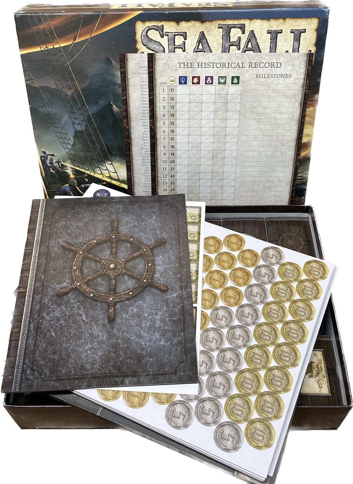 SeaFall A Legacy Game – PlaidHat Games Board Game Plaid Hat THG SEALED PIECES