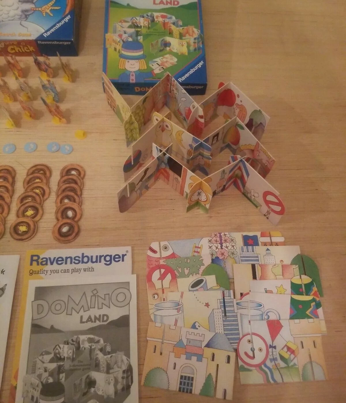 Vtg Board Game Lot 3 Ravensburger Schmidt Spiele Disney Mickey Mouse Domino Land