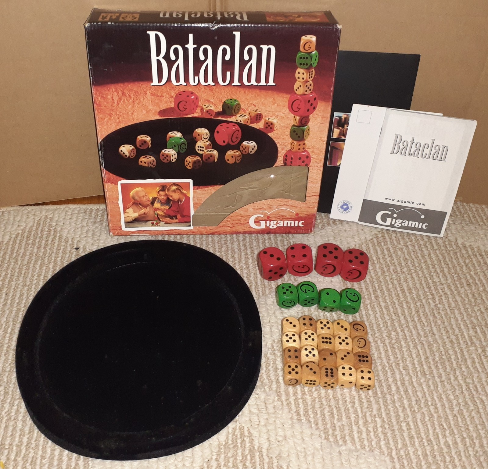 VTG 1997 GIGAMIC GAMES BATACLAN DICE BOARD GAME MADE IN FRANCE HTF COMPLETE