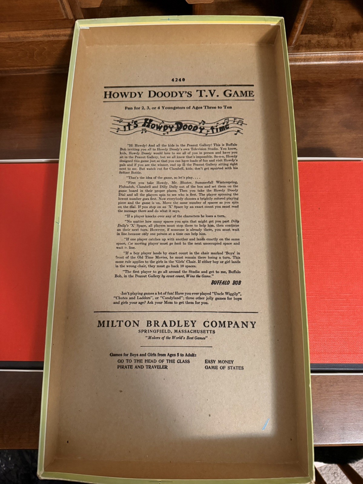 Vintage 1950s Howdy Doody’s TV Game Milton Bradley Board Game # 4240
