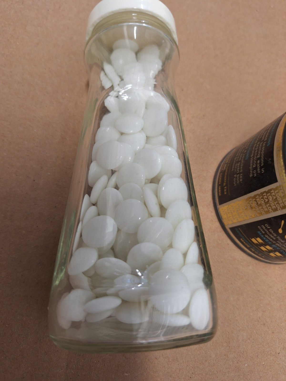 Vintage GO Stones: containers of black & white stones not in original containers