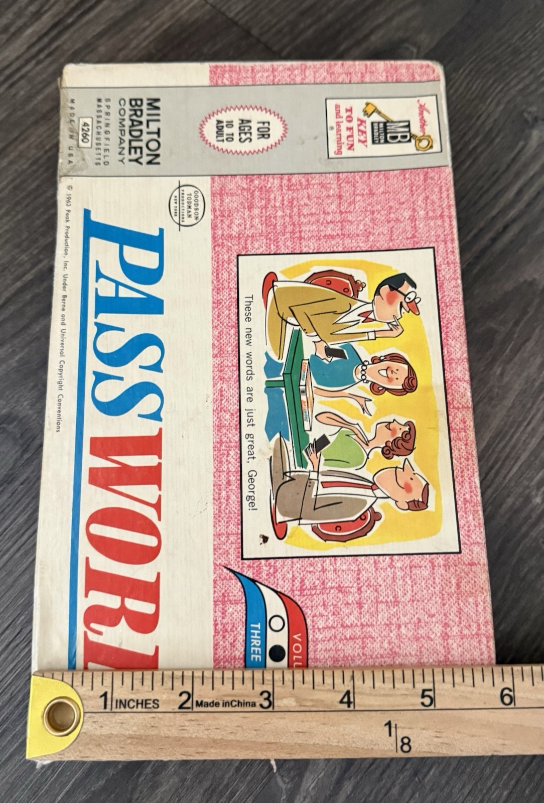 Vintage 1962 Password 12th Edition Board Game 4260 Milton Bradley Complete New
