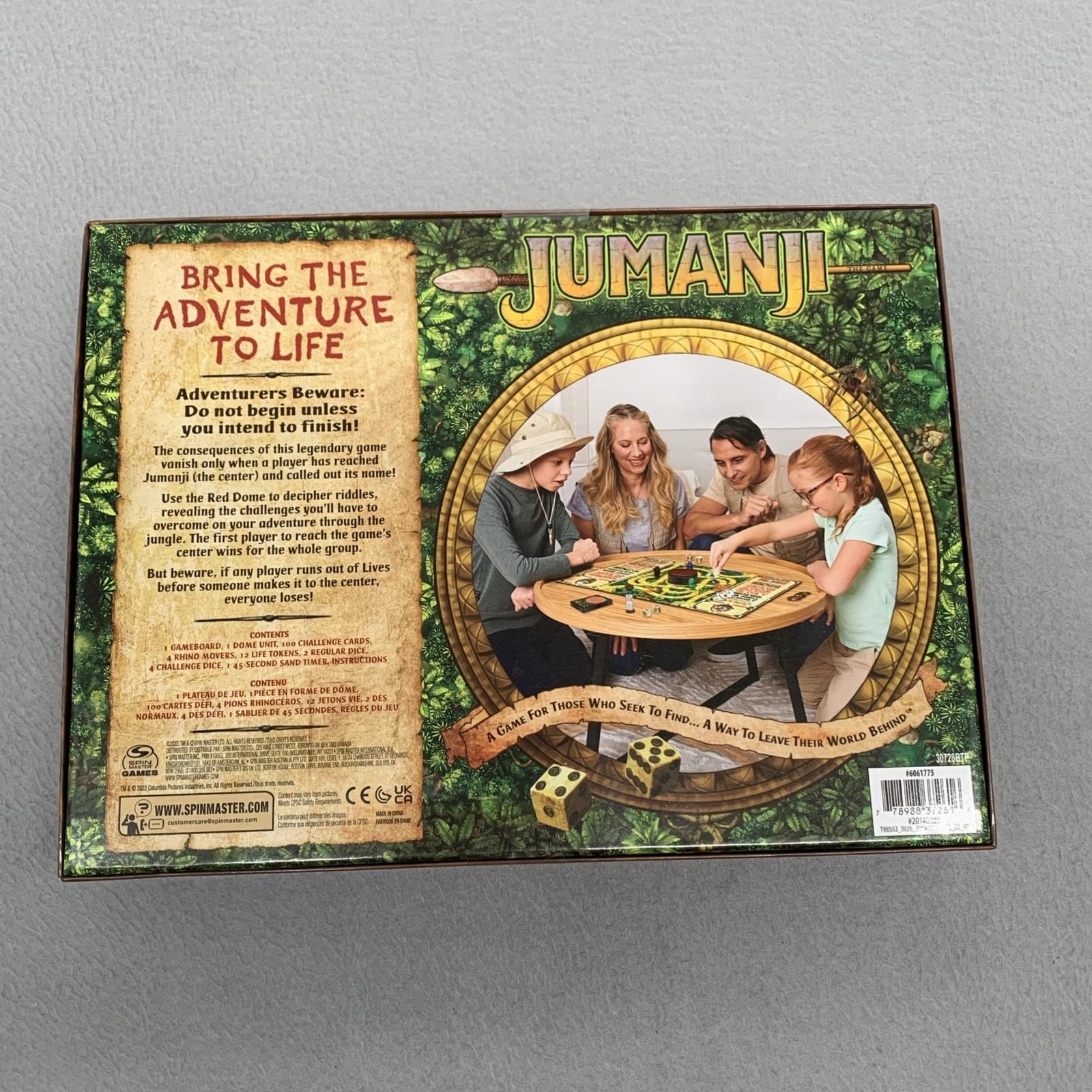 Jumanji The Game: The Classic Scary Adventure Family Board Game BRAND NEW SEALED