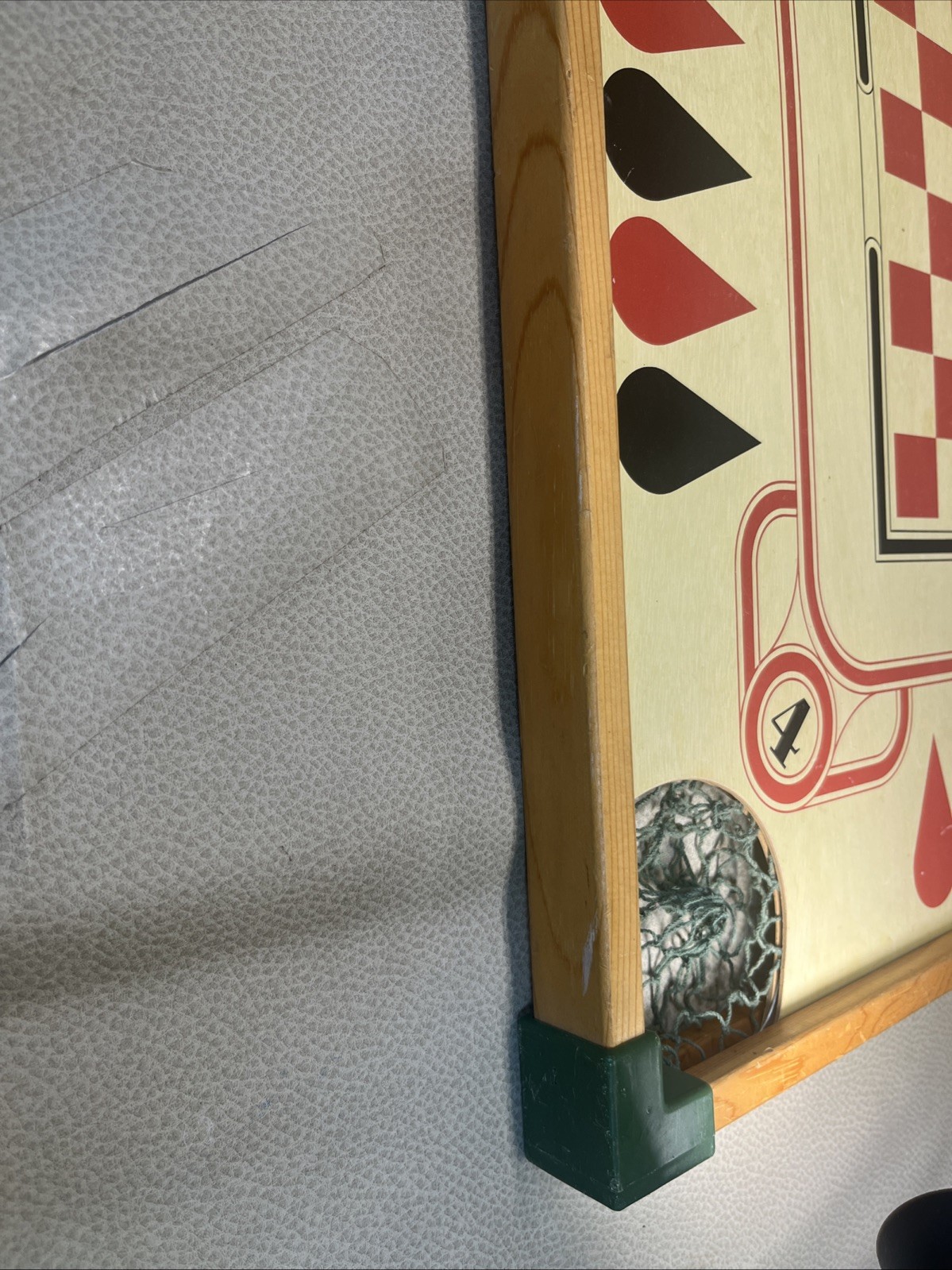 Carrom Double Sided Game Board With Attached Hanger. Game Room/man Cave.