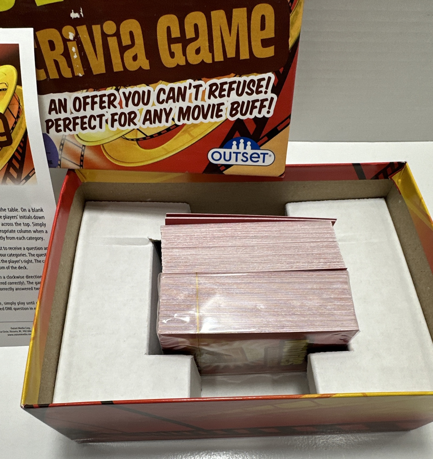 Movies Trivia Game Outset Adult Party Game Verified Complete