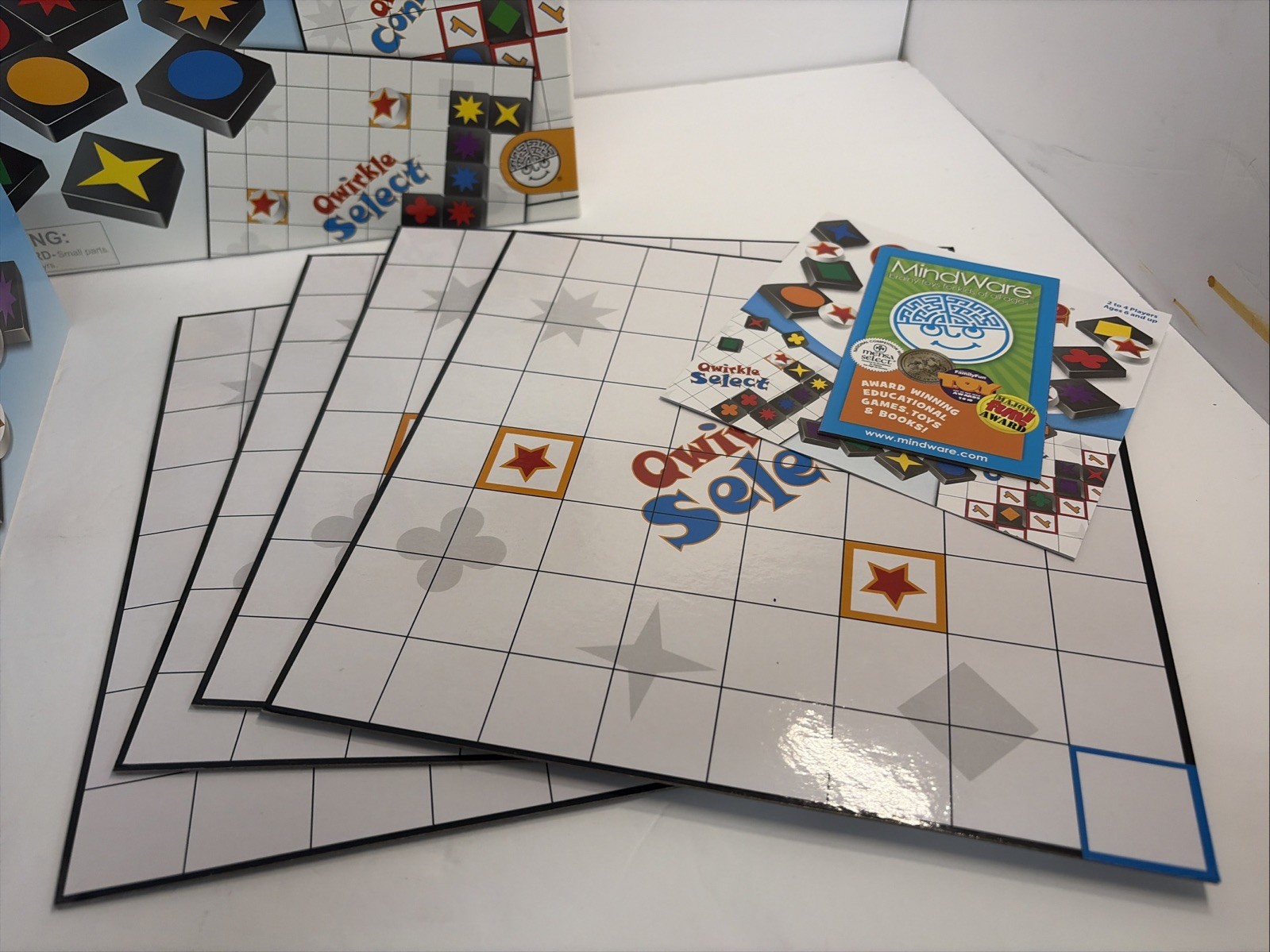 Qwirkle Trio 3 in 1 Game COMPLETE MindWare 2013 Tiles Strategy Select Connect