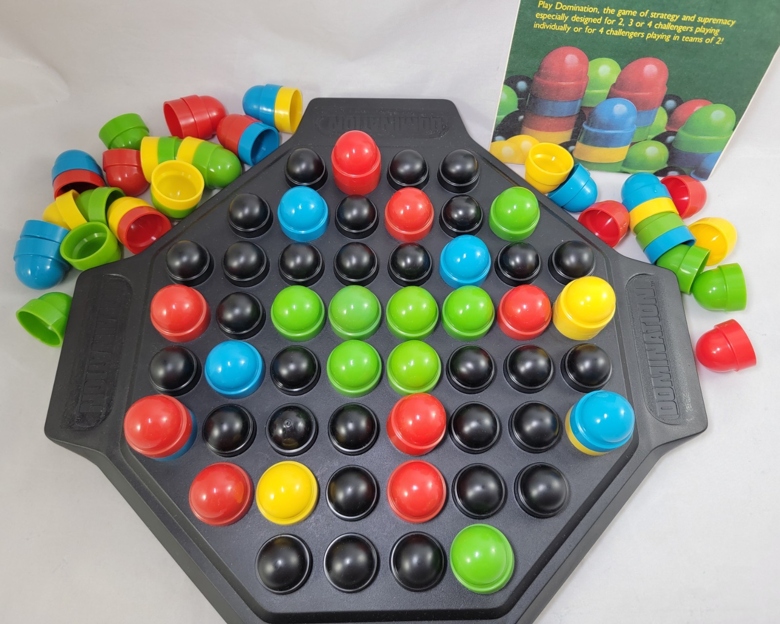 Vintage 1982 Milton Bradley Domination Strategy Board COMPLETE Game No Box