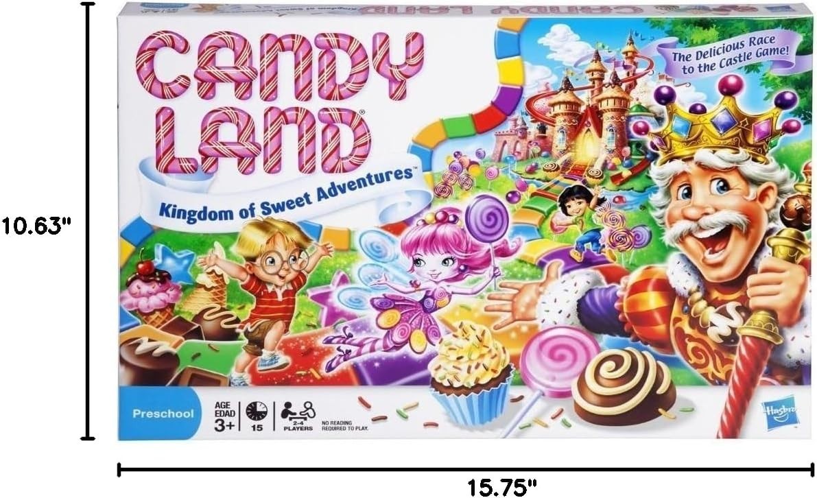 Hasbro Gaming Candy Land Kingdom of Sweet Adventures Board Game for Kids, Easter