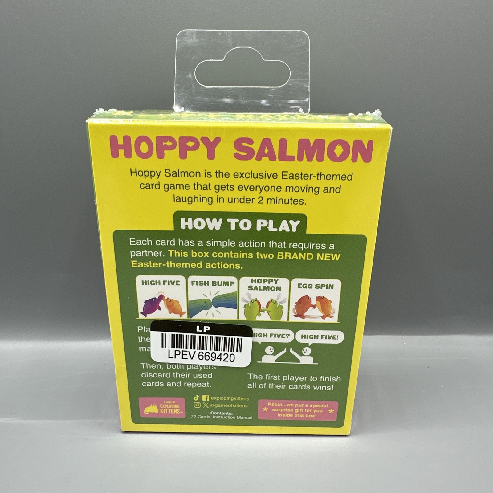 Hoppy Salmon Party Game Exploding Kittens Easter Edition New Sealed 2021