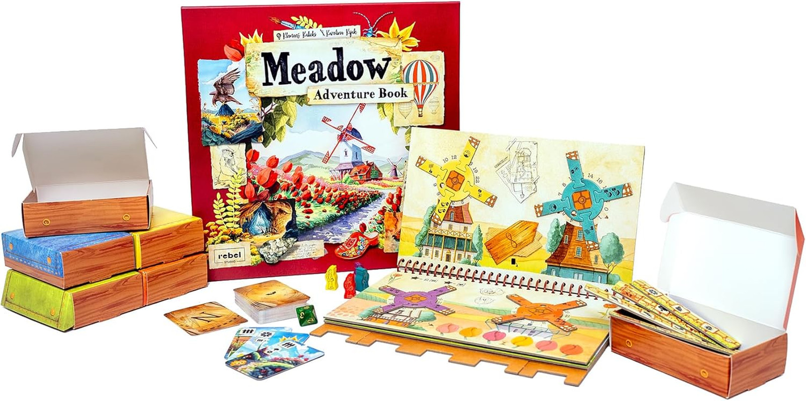 Meadow Adventure Book – Innovative Board Game Expansion with Watercolor Illustra