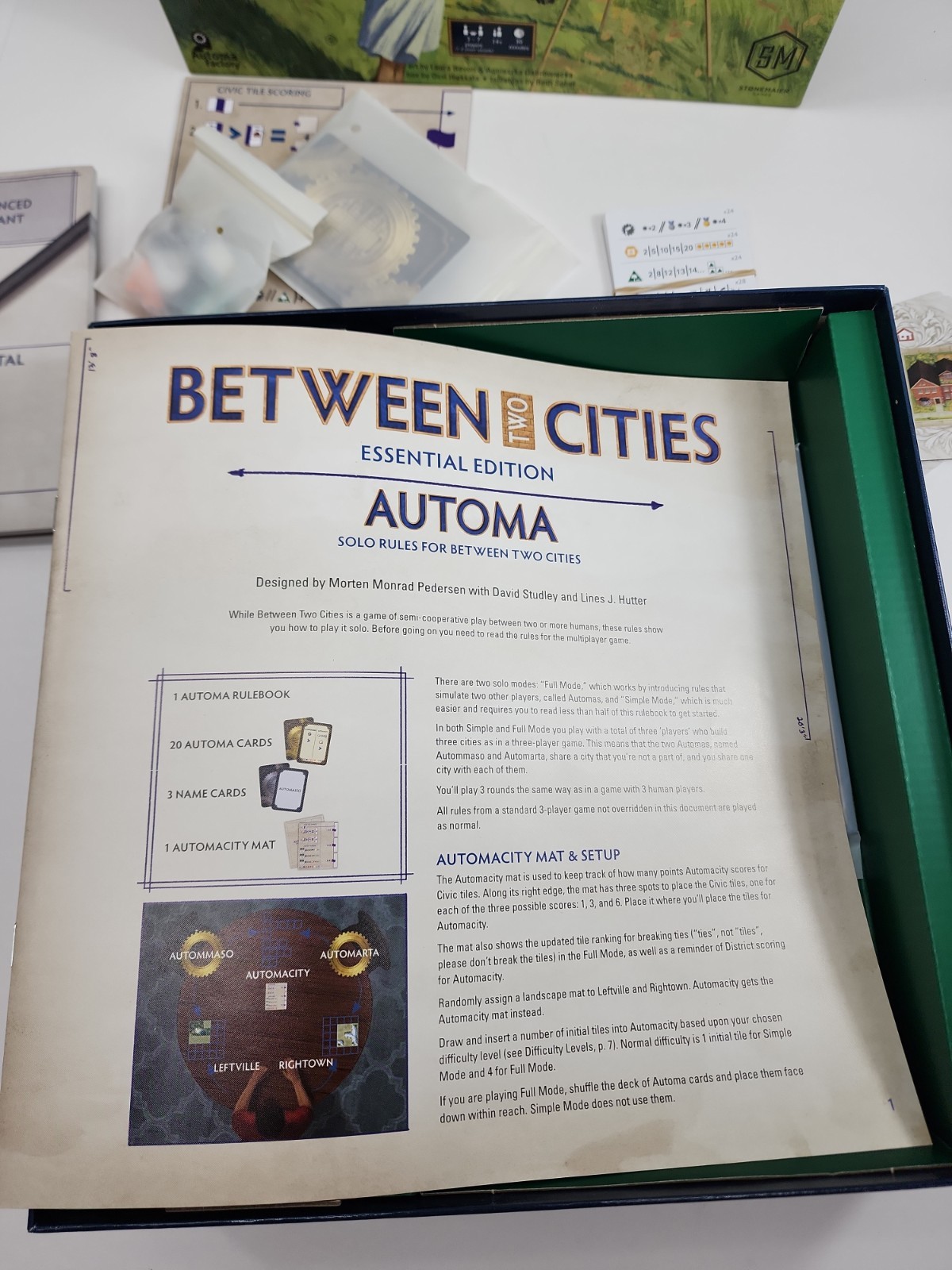 Between Two Cities Essential Edition Board Game Stonemaier Games Used Complete