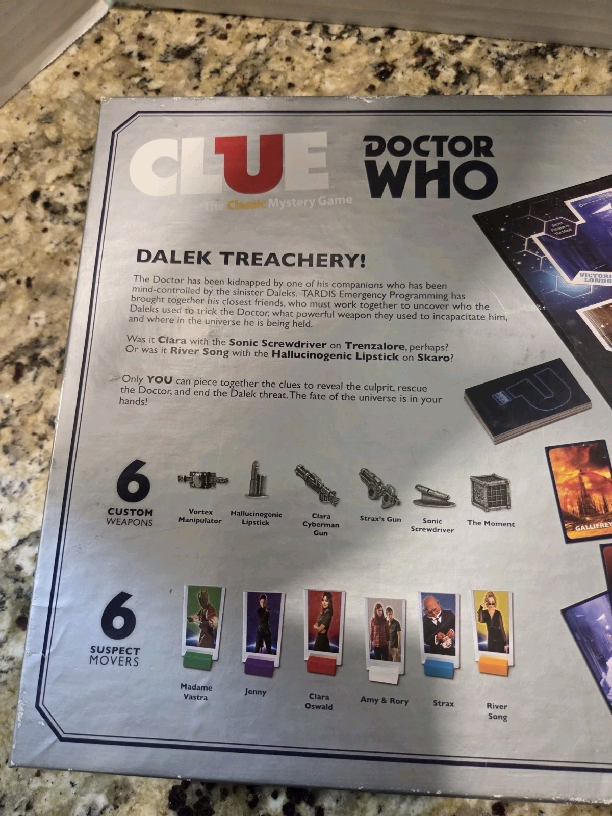 Clue Classic Mystery Game BBC Doctor Who Edition USAOPOLY 2015 Tardis Complete