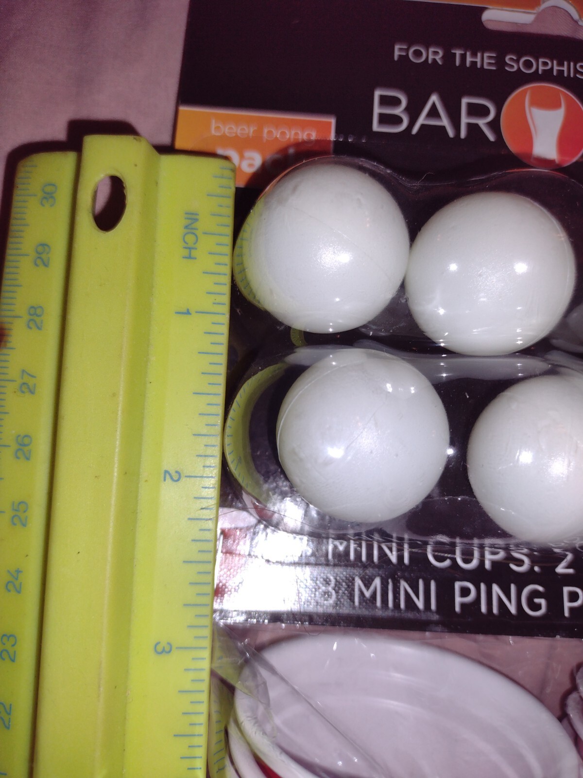 Mini Beer Pong Set- 24 cups & 8 mini balls – Enuf for 2 Games – Frat Party Fun