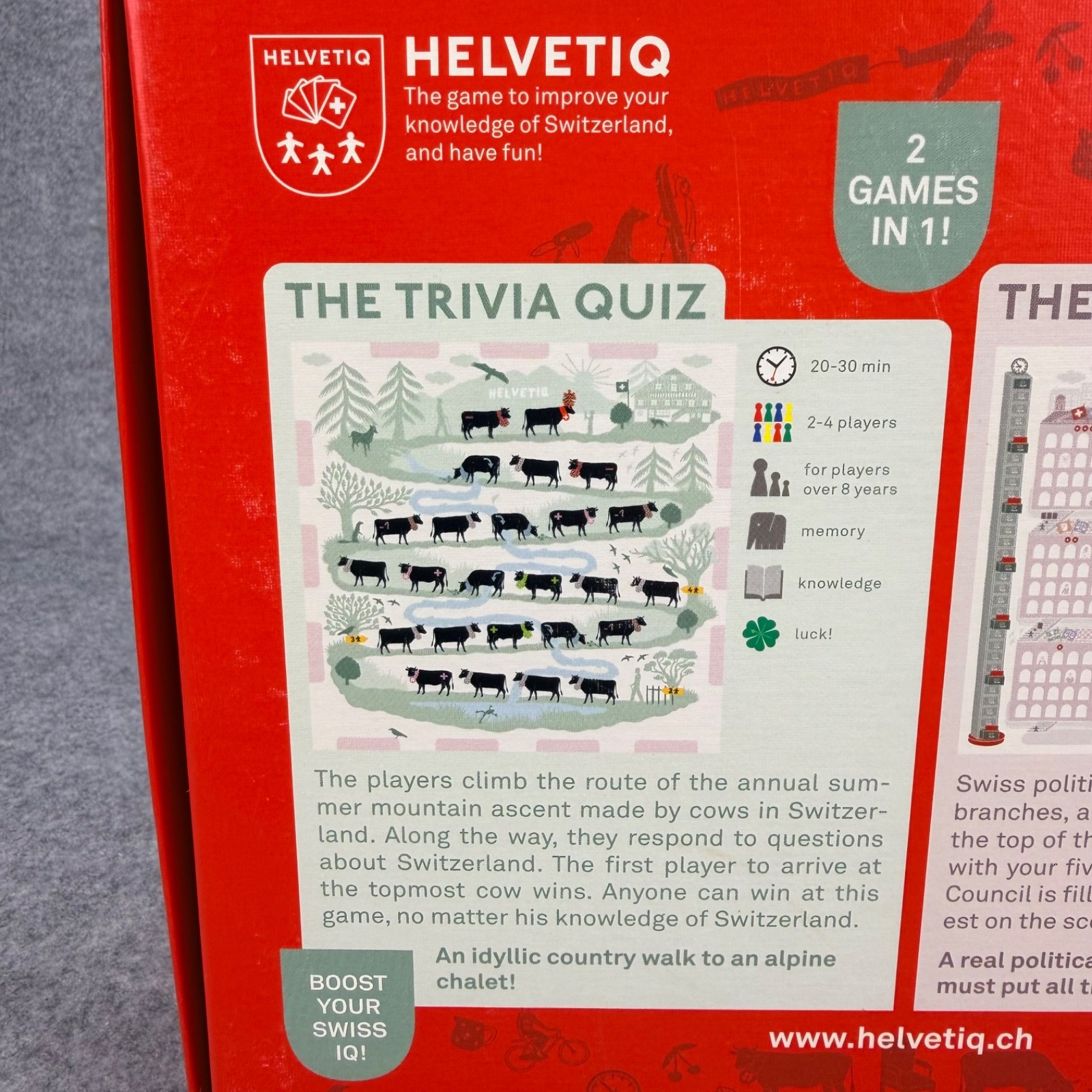 HELVETIQ The Swiss Game 2009 Board Game English Bruno Cathala Sealed Cards Read
