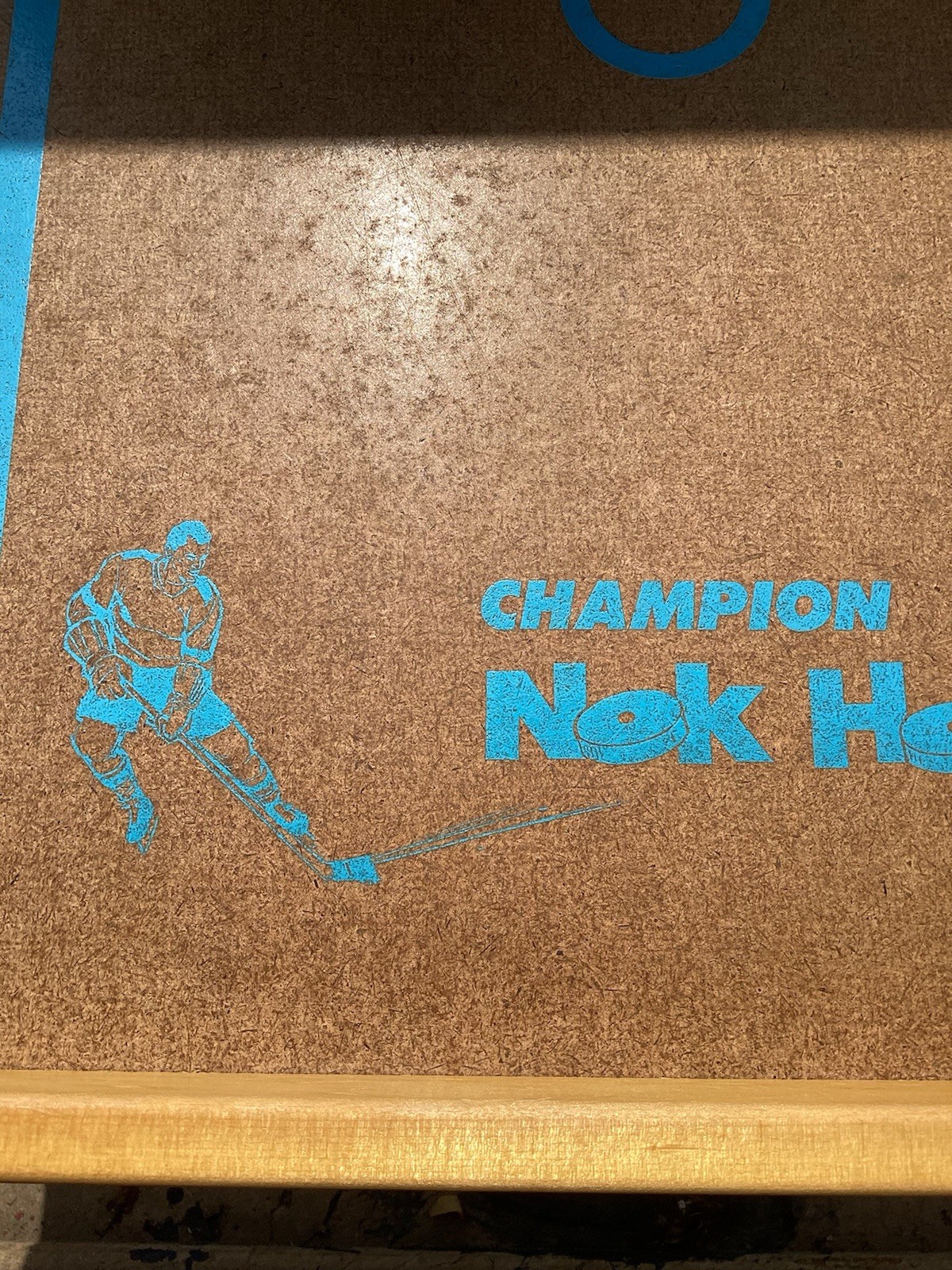 COMPLETE 1980s Carrom Nok-Hockey Board Game w/Original Box Wooden Table Hockey