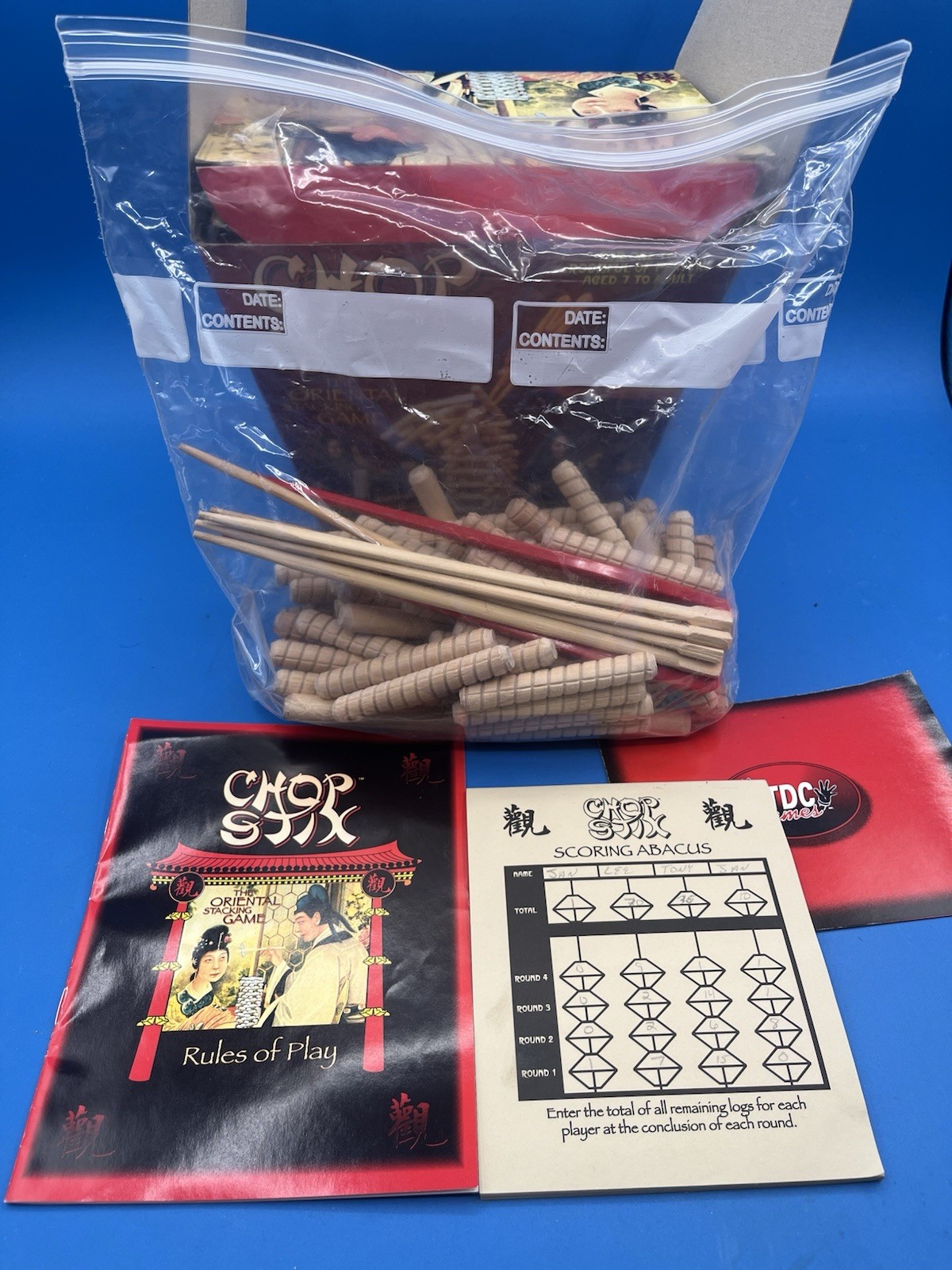 2000 TDC Games Chop Stix The Oriental Stacking Game Of Skill Complete