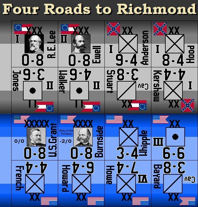 Four Roads to Richmond Variant Counters for AH Chancellorsville