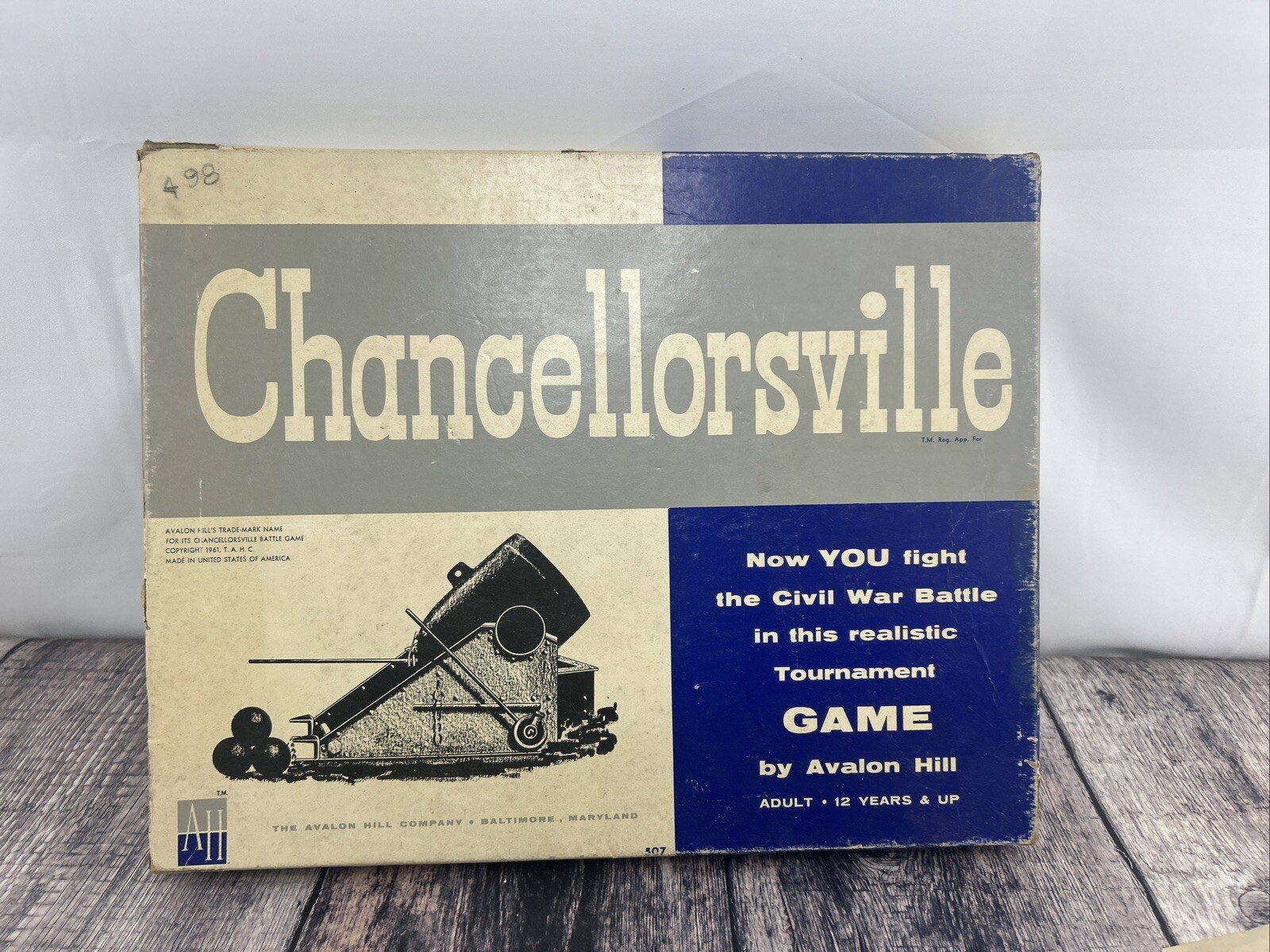 Avalon Hill – CHANCELLORSVILLE Game – American Civil War (PUN) 2nd Ed Thin Box