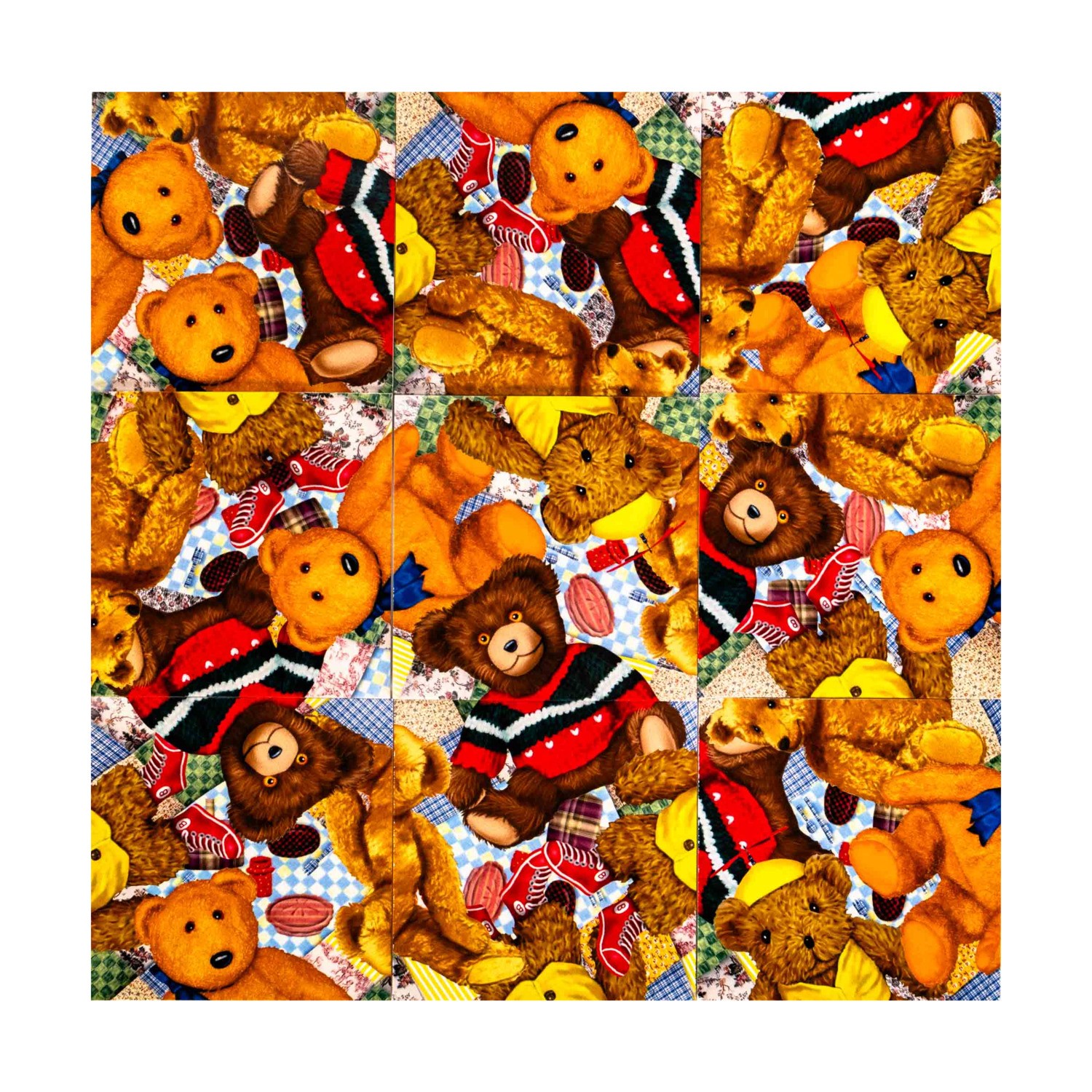 B. Dazzle Puzzle Game Scramble Squares – Teddy Bears Bag EX