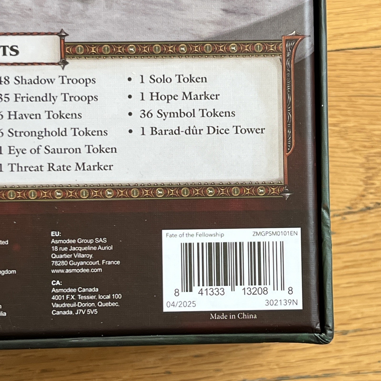 Z-Man Games – The Lord of the Rings: Fate of the Fellowship Board Game Fantasy
