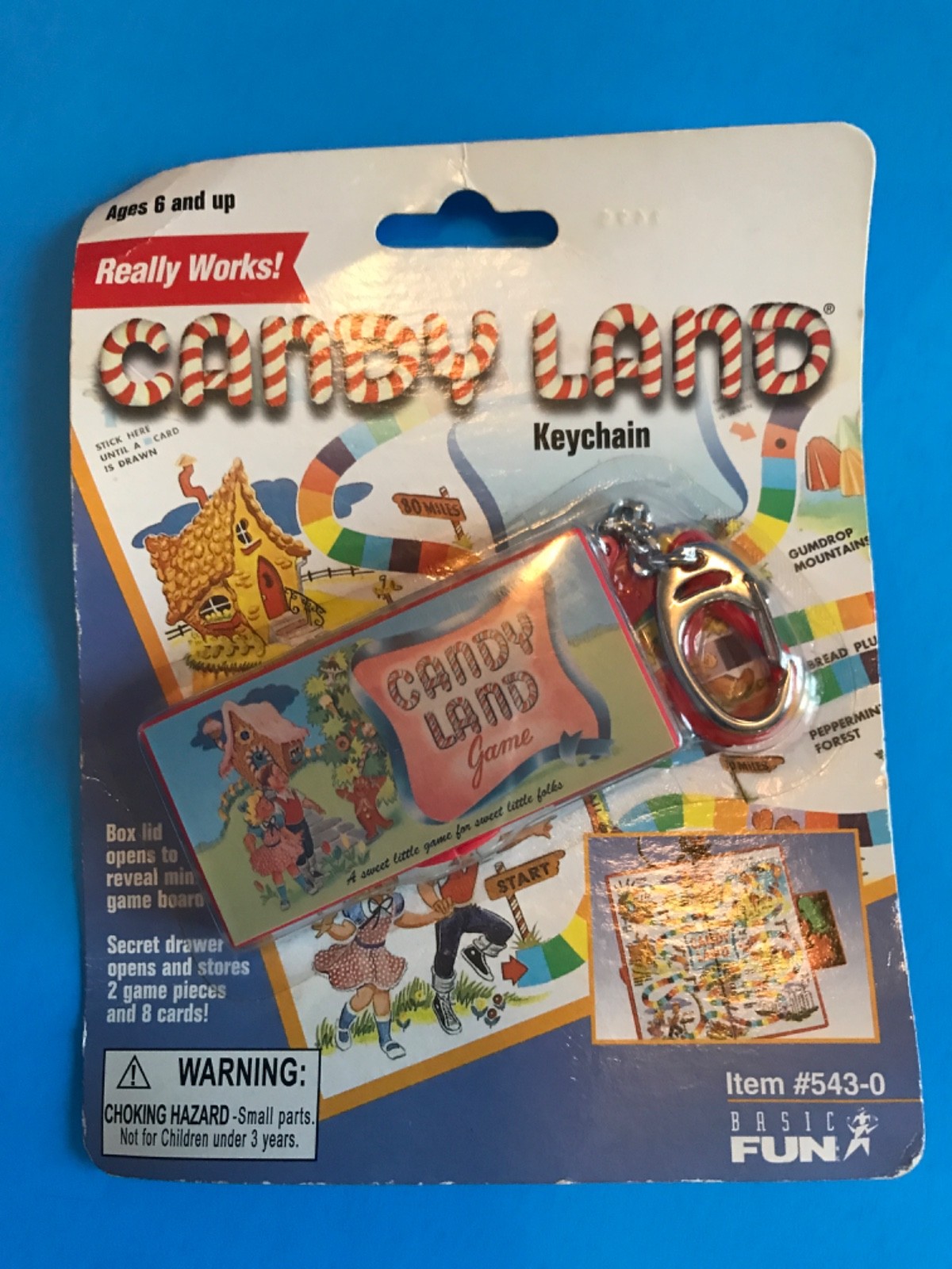 CANDY LAND KEYCHAIN REALLY WORKS! MINIATURE BOARD GAME CANDY LAND