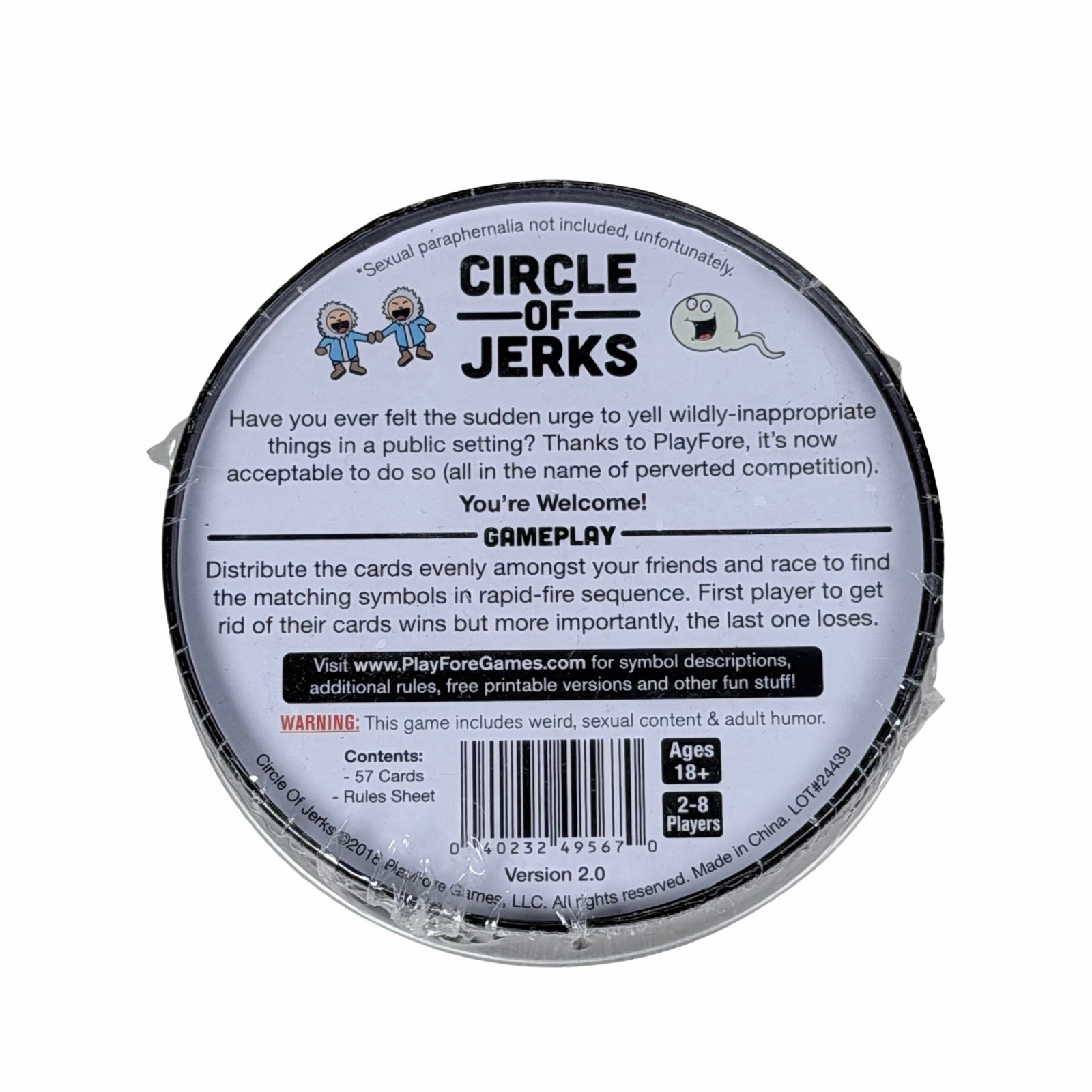 NEW Circle of Jerks The Party Game for Foul-Mouthed Friends (PlayFore Games)