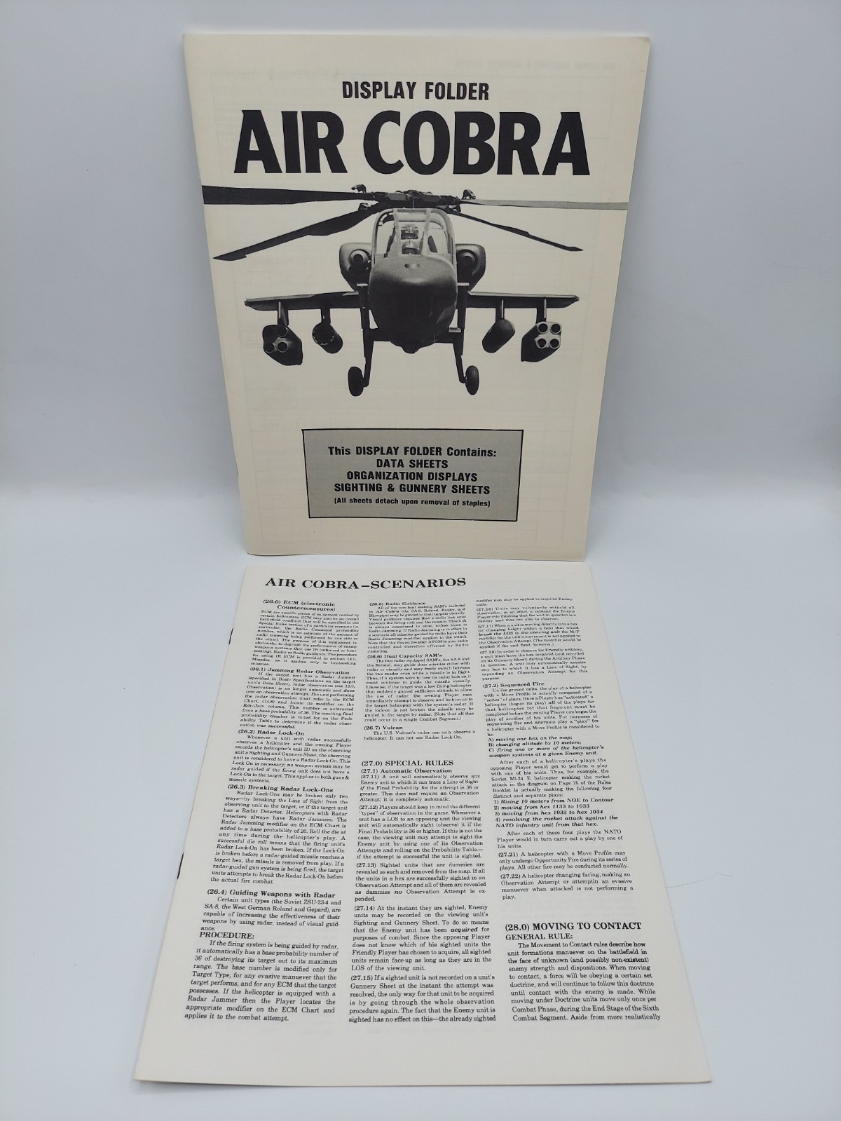 Unpunched Vintage 1980 AIR COBRA Operational Studies Group OSG War Game Complete