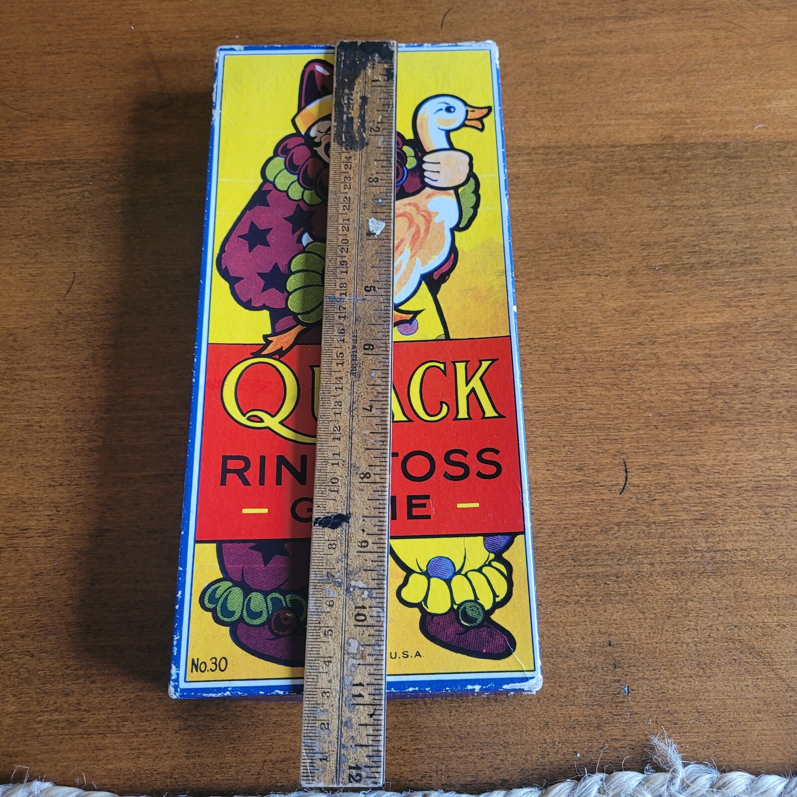 Vintage Quack Ring Toss Toy Game w/ Clown & Pipe Complete Rosebud Art Co 1940’s